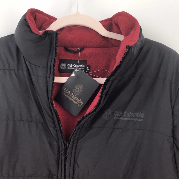 Columbia Club Colombia Fleece Nylon Jacket Unisex Size Large Black New NWT - Picture 2 of 12